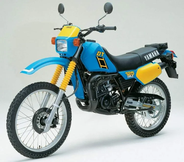موتور سیکلت یاماها دی تی 125- Yamaha زرد و آبی DTاز طریق مشخصات موتور سیکلت-DT 125